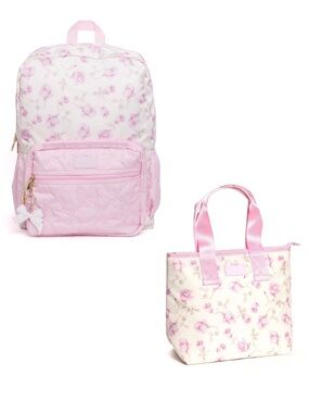 NWT LoveShackFancy x Target Yoobi Backpack & Lunch Bag Bundle Ribbon Rosa